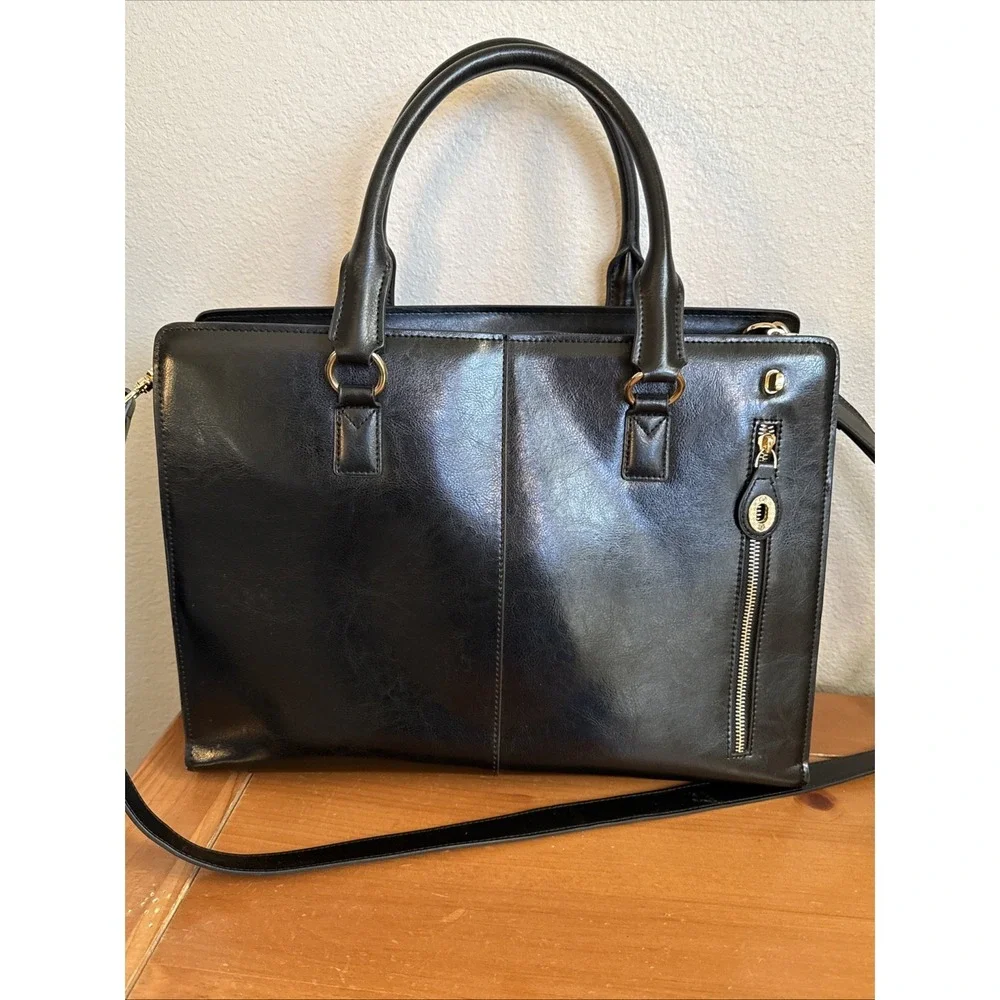 BOSTANTEN Machk Vintage Style Leather Briefcase Bag NWOT‎